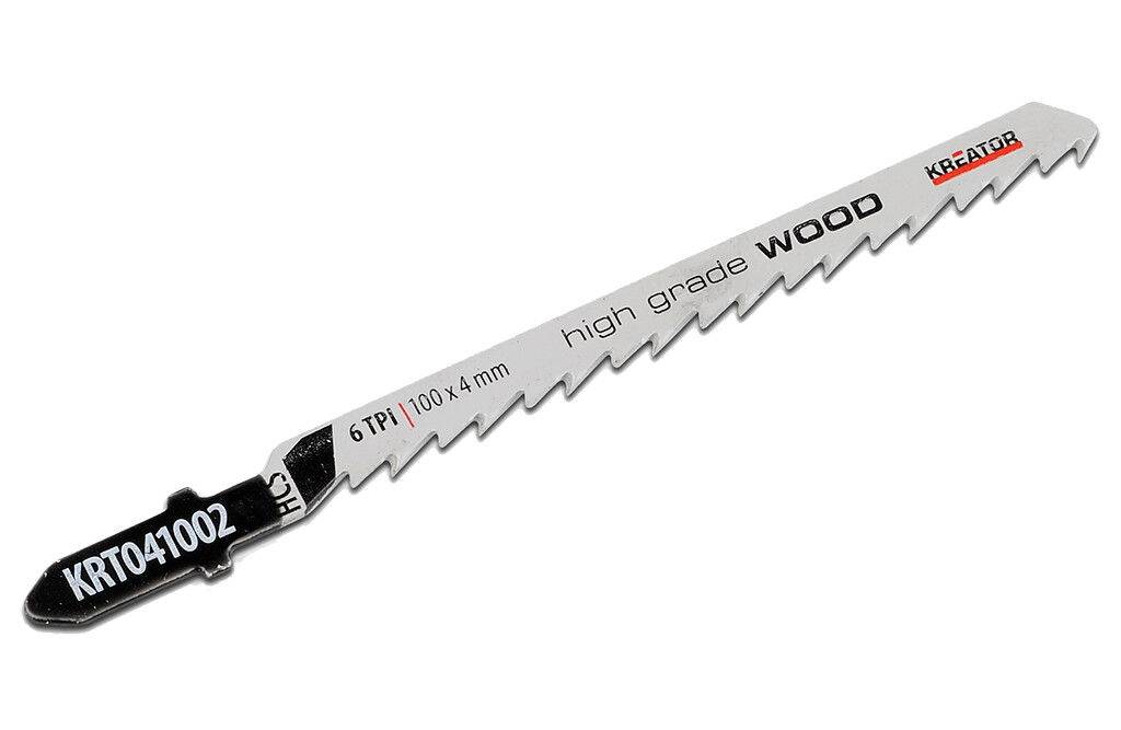 Blad til stikksag, 100 x 4 mm - tre