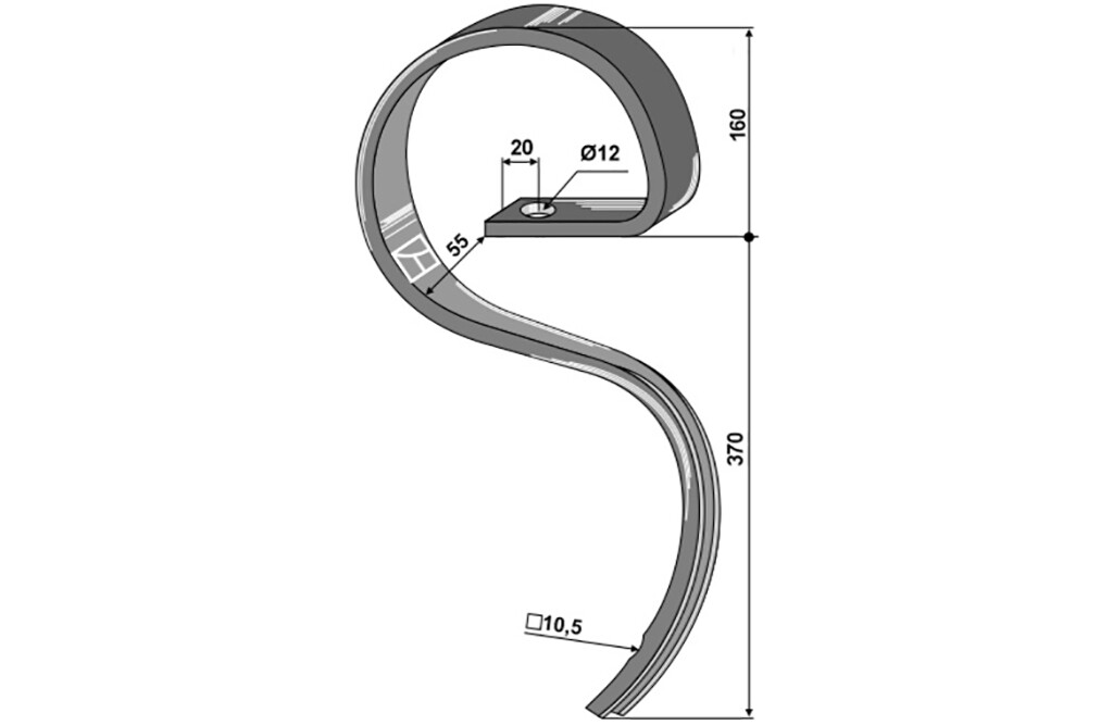 Läs mer om Standard S-pinne, 32 x 12 mm