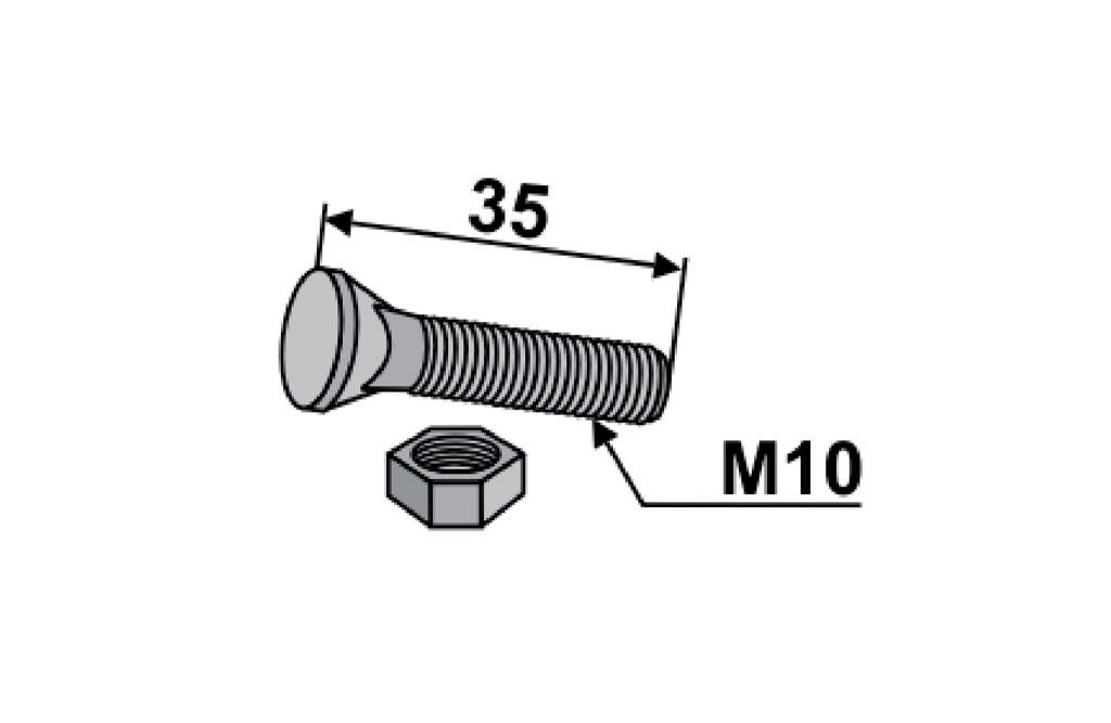 Läs mer om Spetsbult, 3/8 x 35