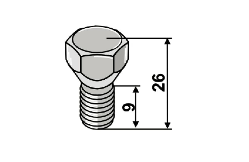 Väderstad bolt, 12 x 26 mm