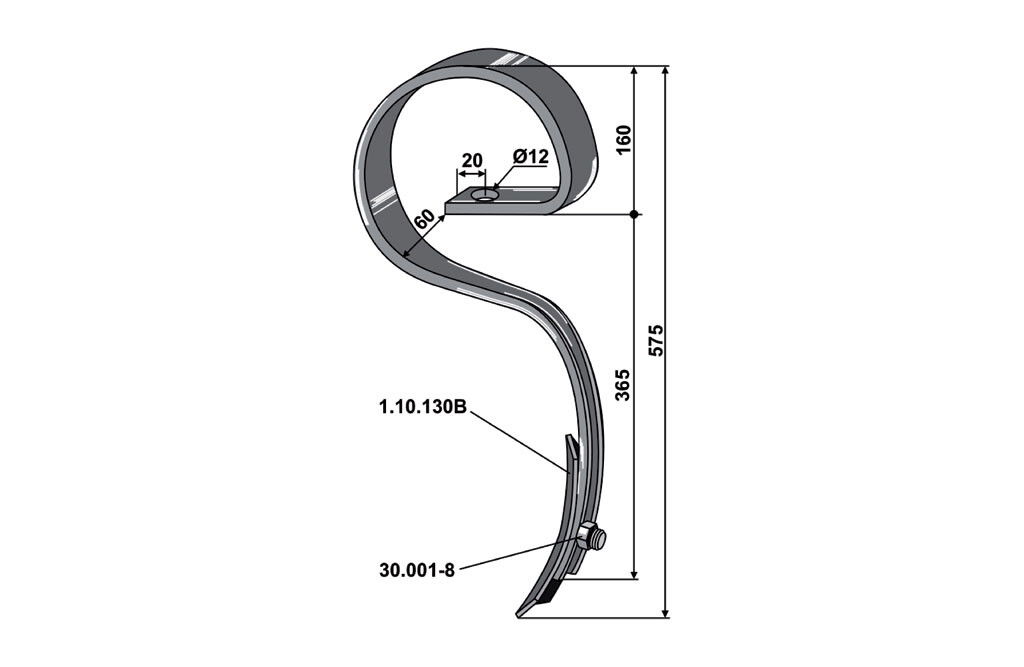 Doublet Record S-tand, 32 x 12 mm